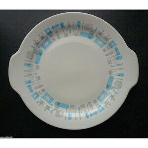 Vintage Royal China Blue Haven 11 3/8" Cake Plate